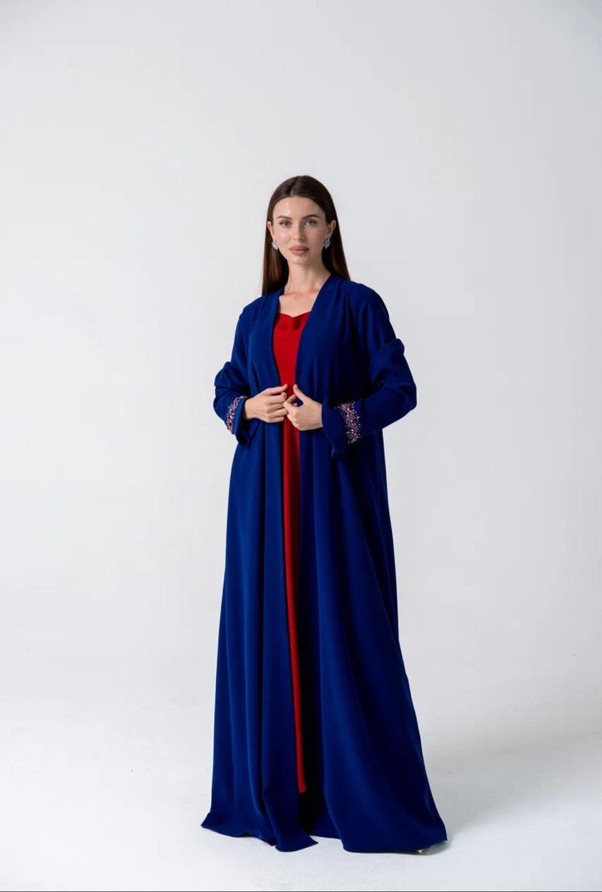 Royal Contrast Statement Abaya
