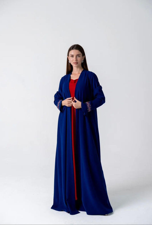 Royal Contrast Statement Abaya