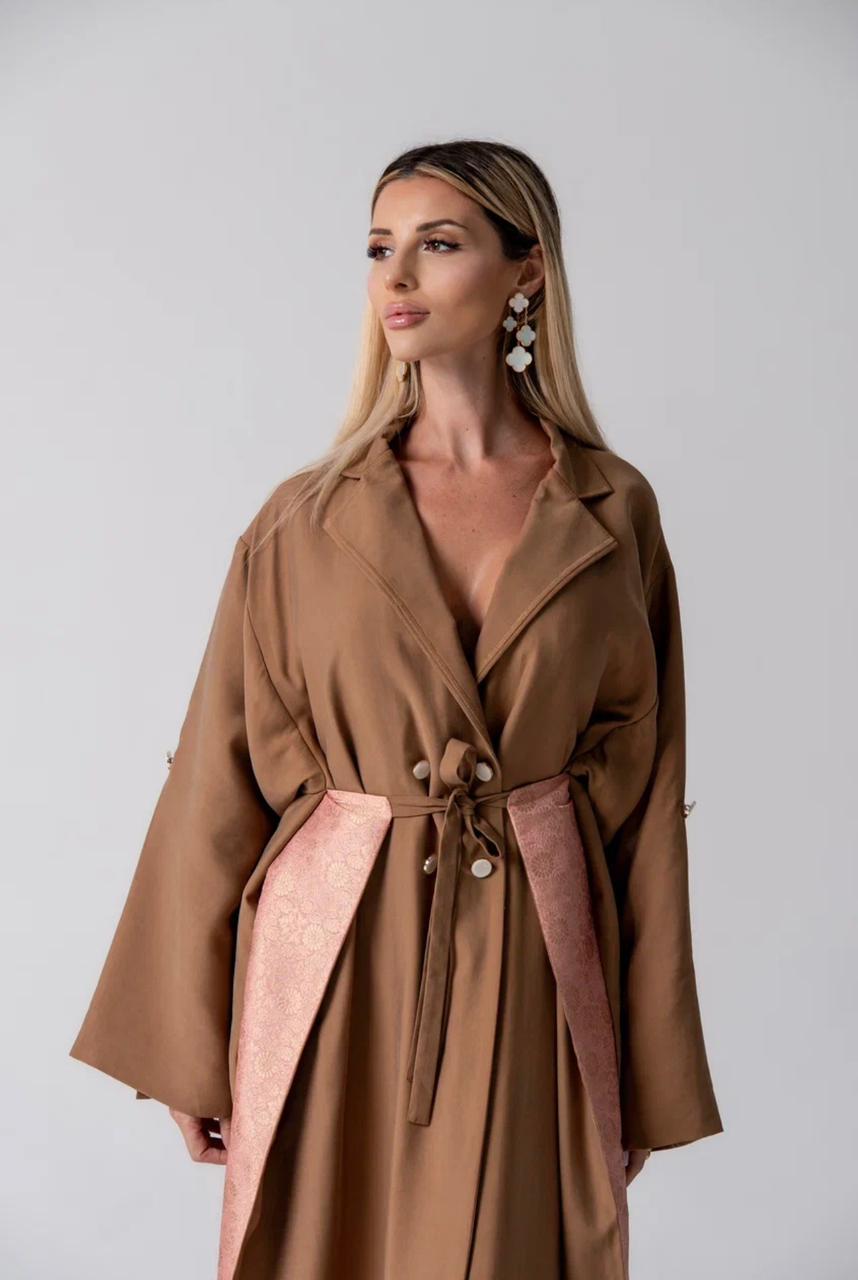 Silk Trench Modern Abaya