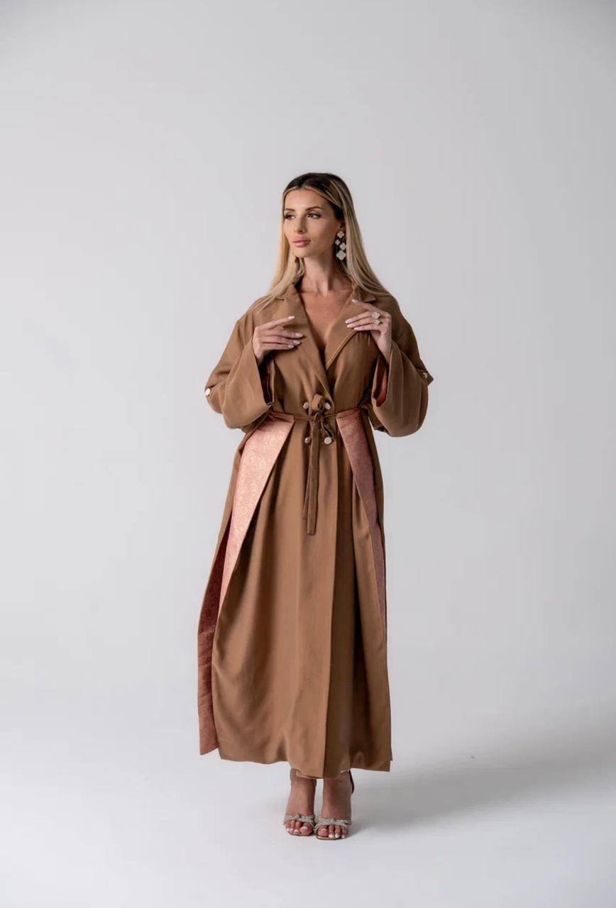 Silk Trench Modern Abaya