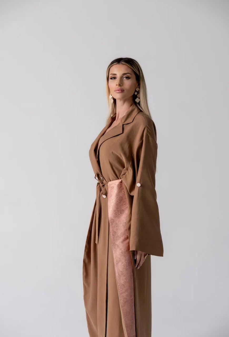 Silk Trench Modern Abaya