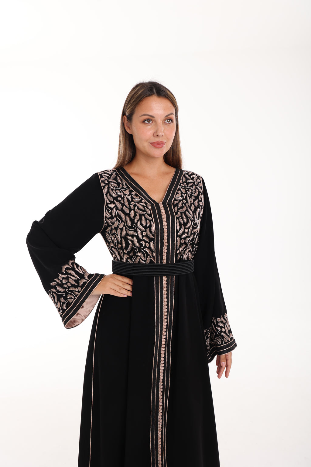 Black-Pink Kaftan