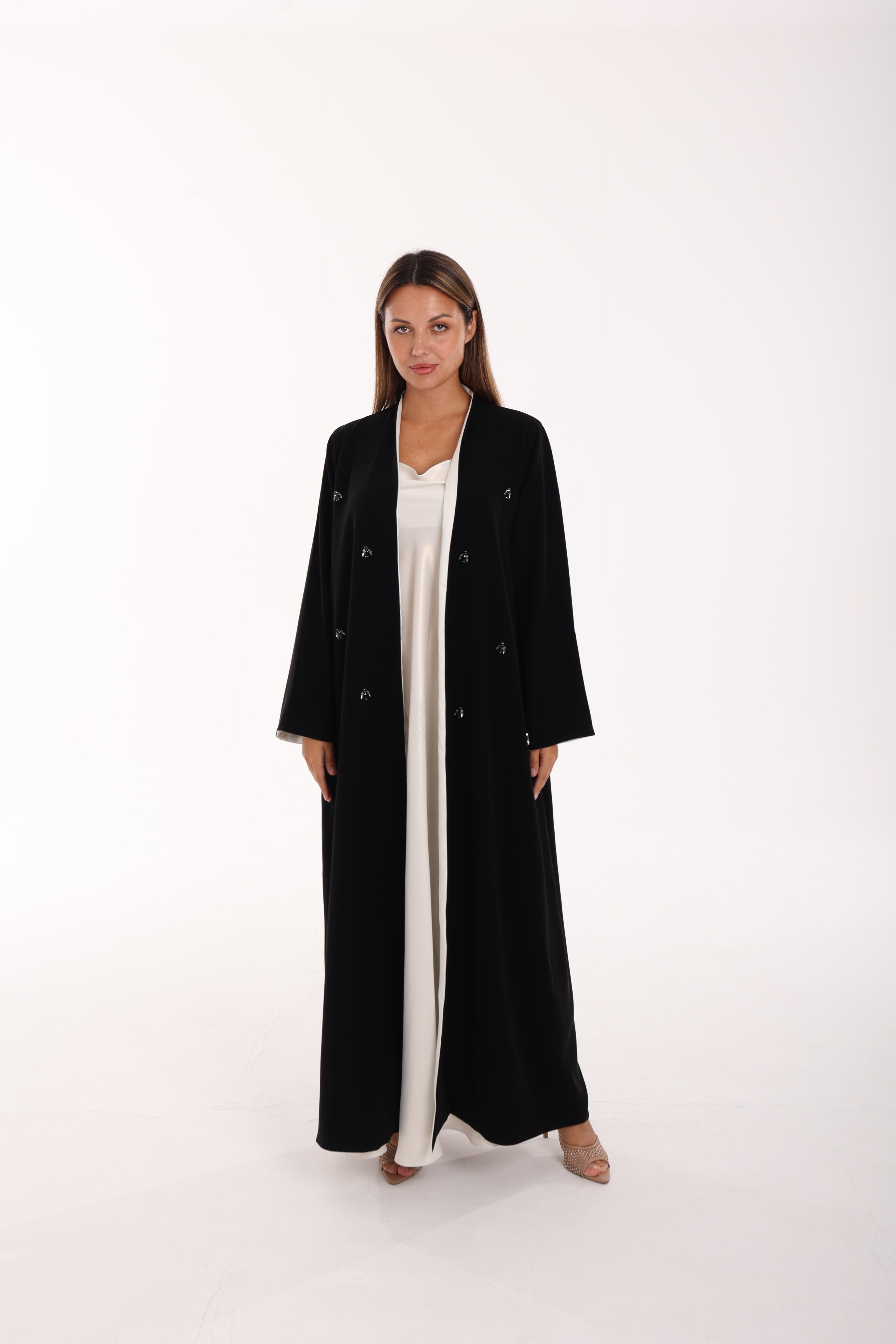 Black-White Abaya