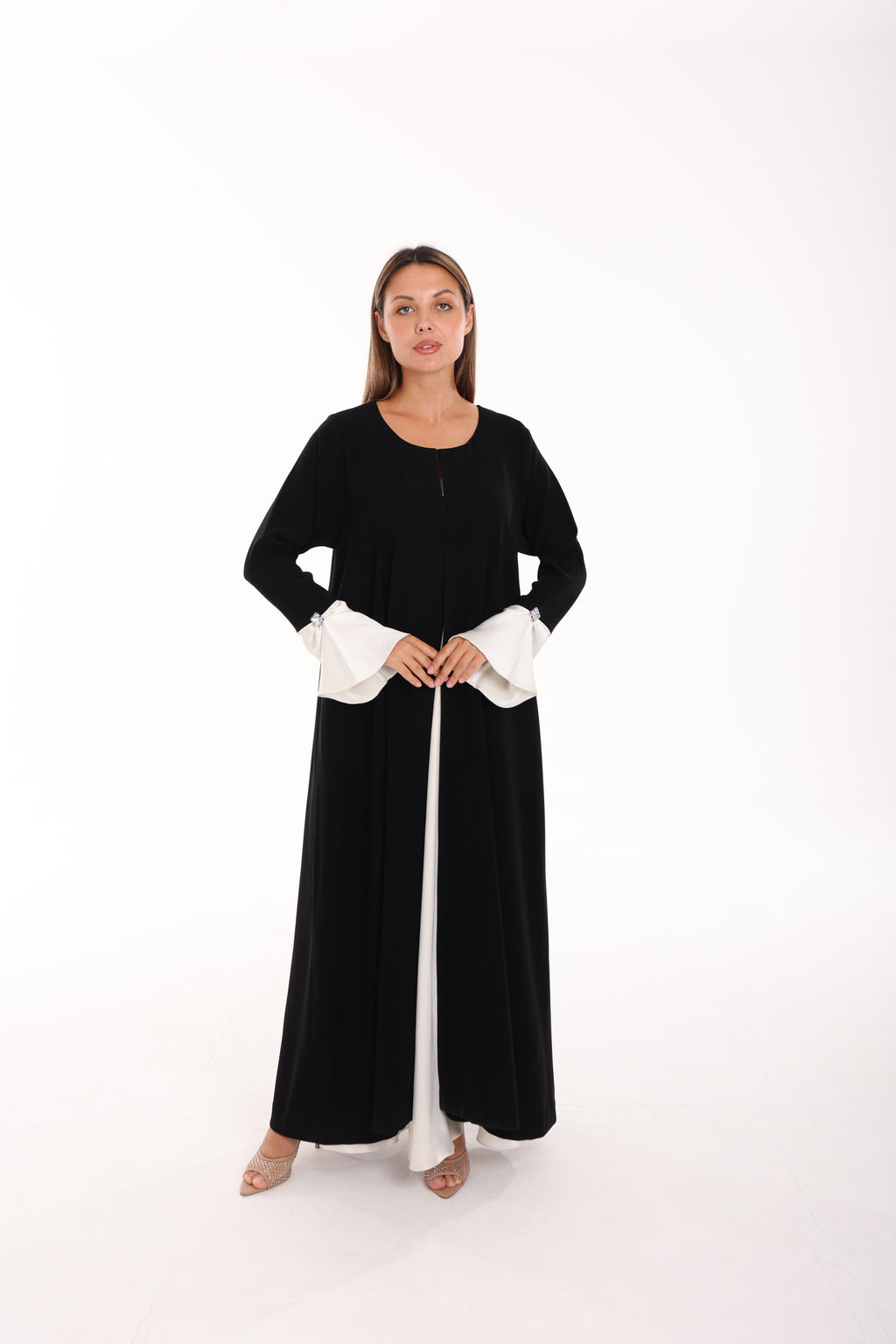 Black Abaya with Button