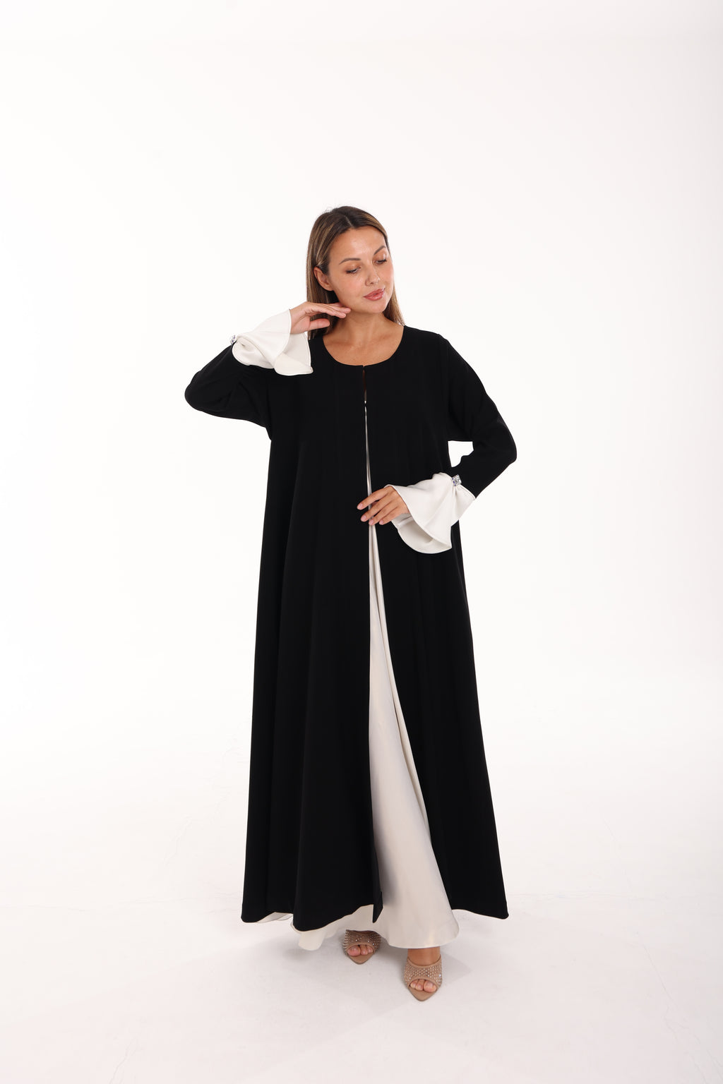 Black Abaya with Button